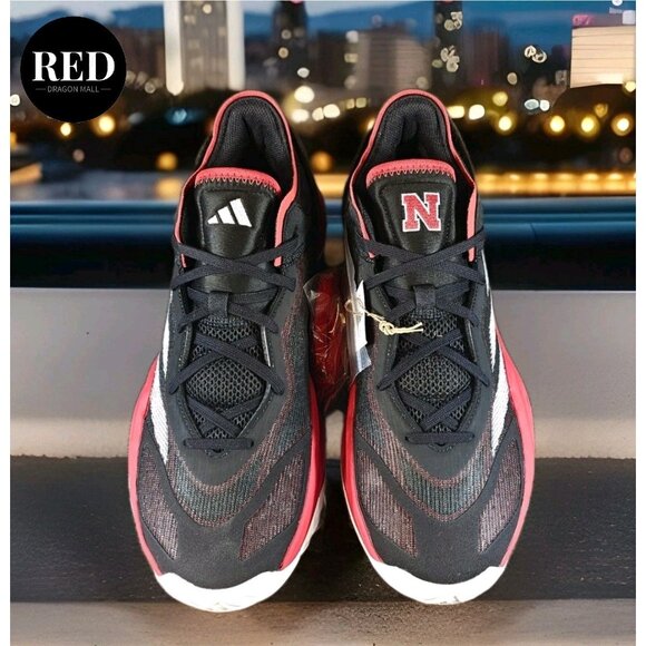 Adidas Nebraska Cornhuskers NCAA Adizero PE Black Red Shoes - Men\'s Size 10 main image 10